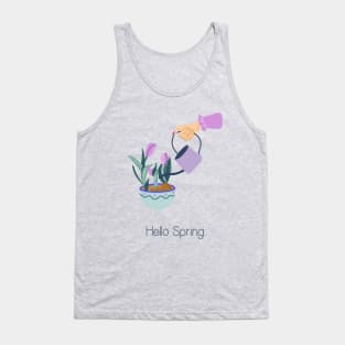 Hello spring print Tank Top